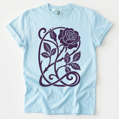 Art Nouveau Rose Vintage Washed T-Shirt