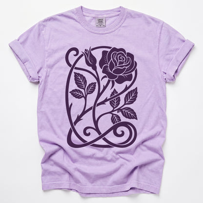 Art Nouveau Rose Vintage Washed T-Shirt