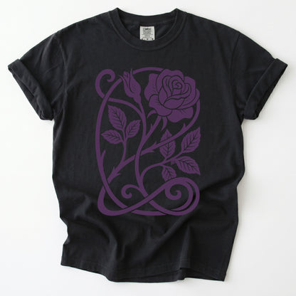 Art Nouveau Rose Vintage Washed T-Shirt