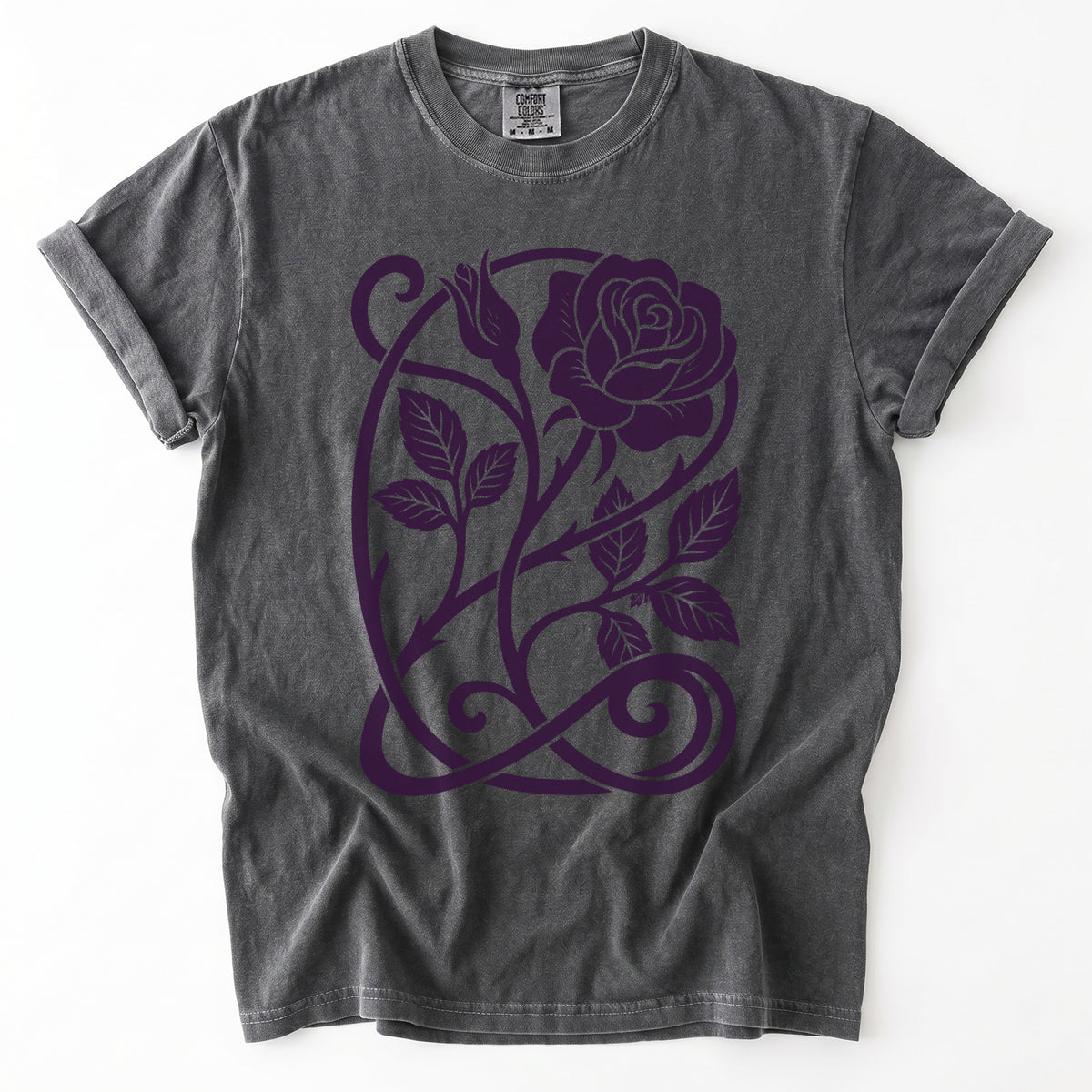 Art Nouveau Rose Vintage Washed T-Shirt