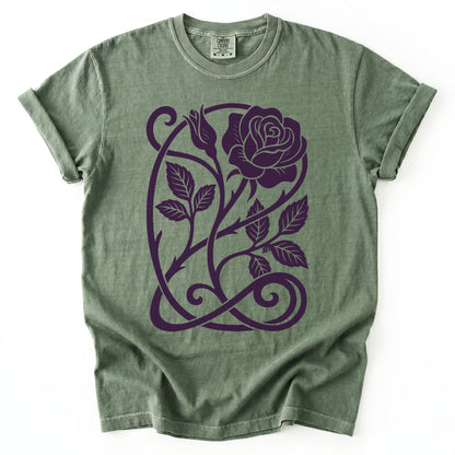 Art Nouveau Rose Vintage Washed T-Shirt