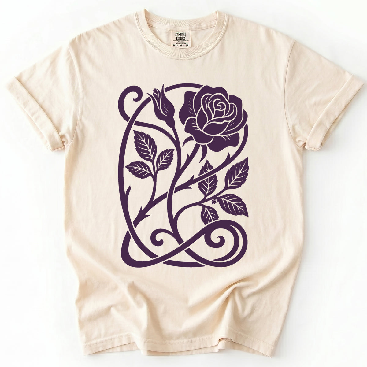 Art Nouveau Rose Vintage Washed T-Shirt