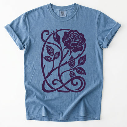 Art Nouveau Rose Vintage Washed T-Shirt
