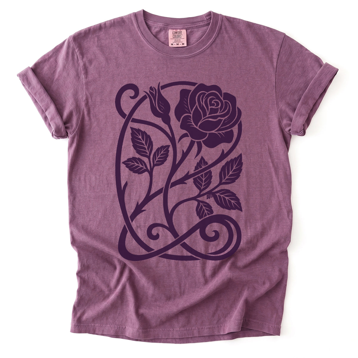 Art Nouveau Rose Vintage Washed T-Shirt