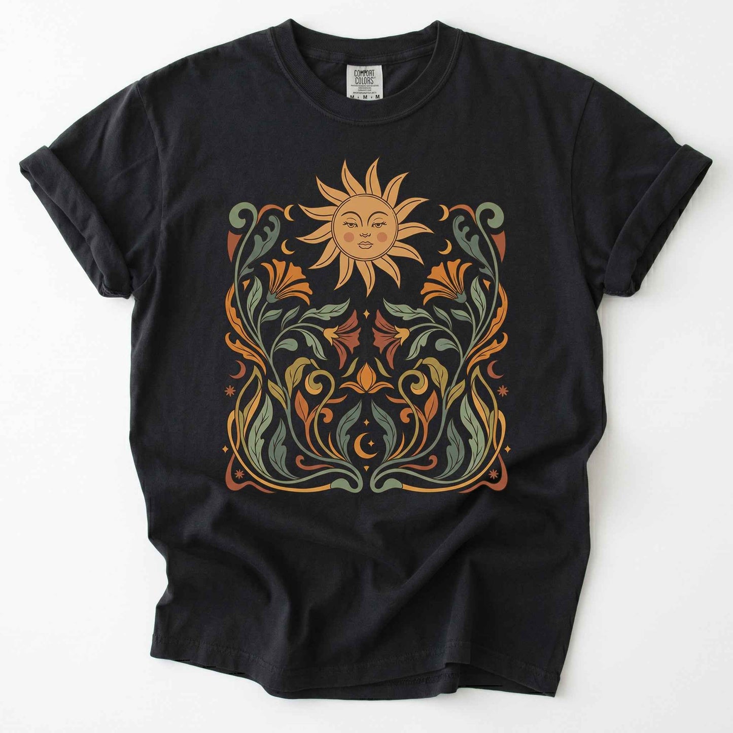 Art Nouveau Sun Vintage Washed T-Shirt