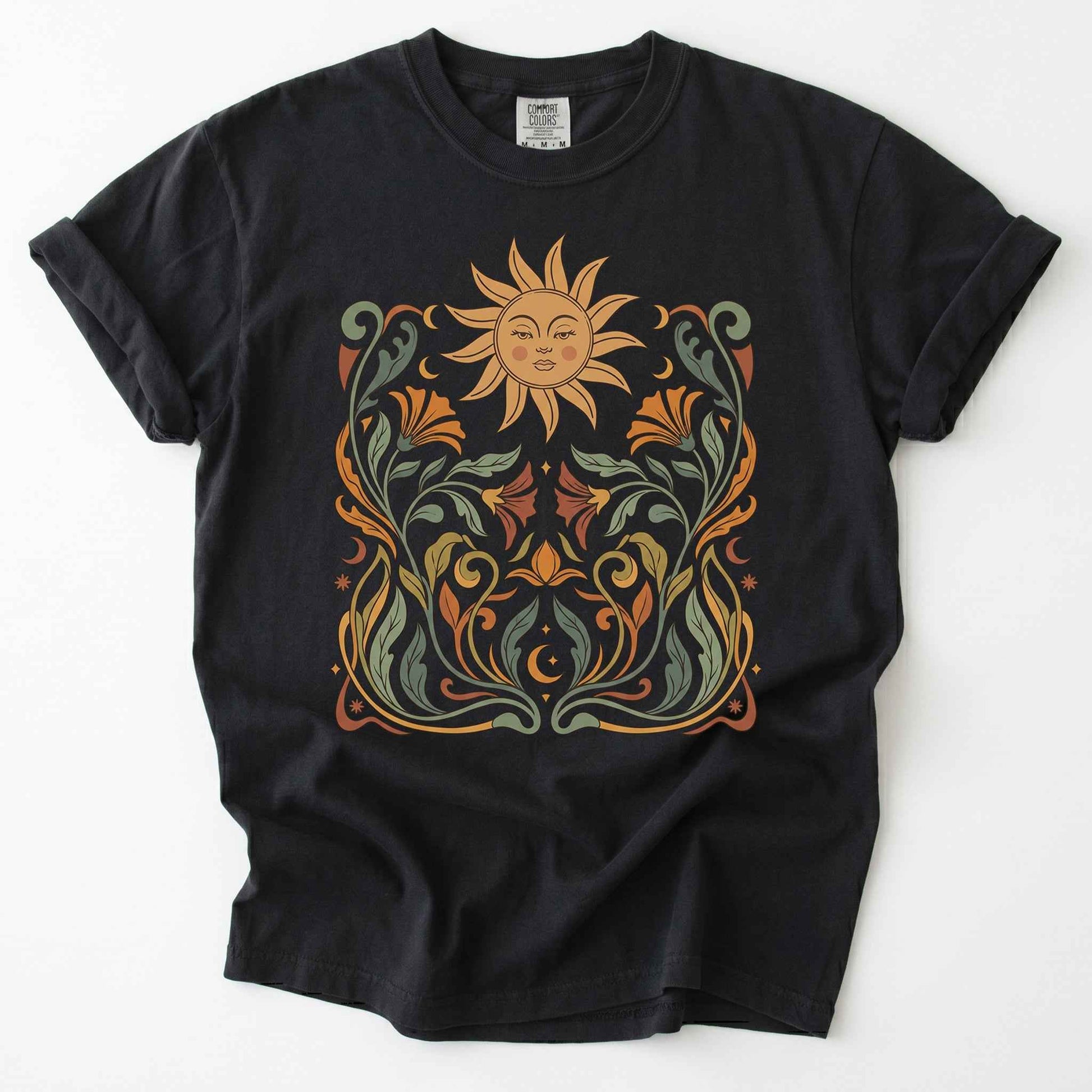 Art Nouveau Sun Vintage Washed T-Shirt