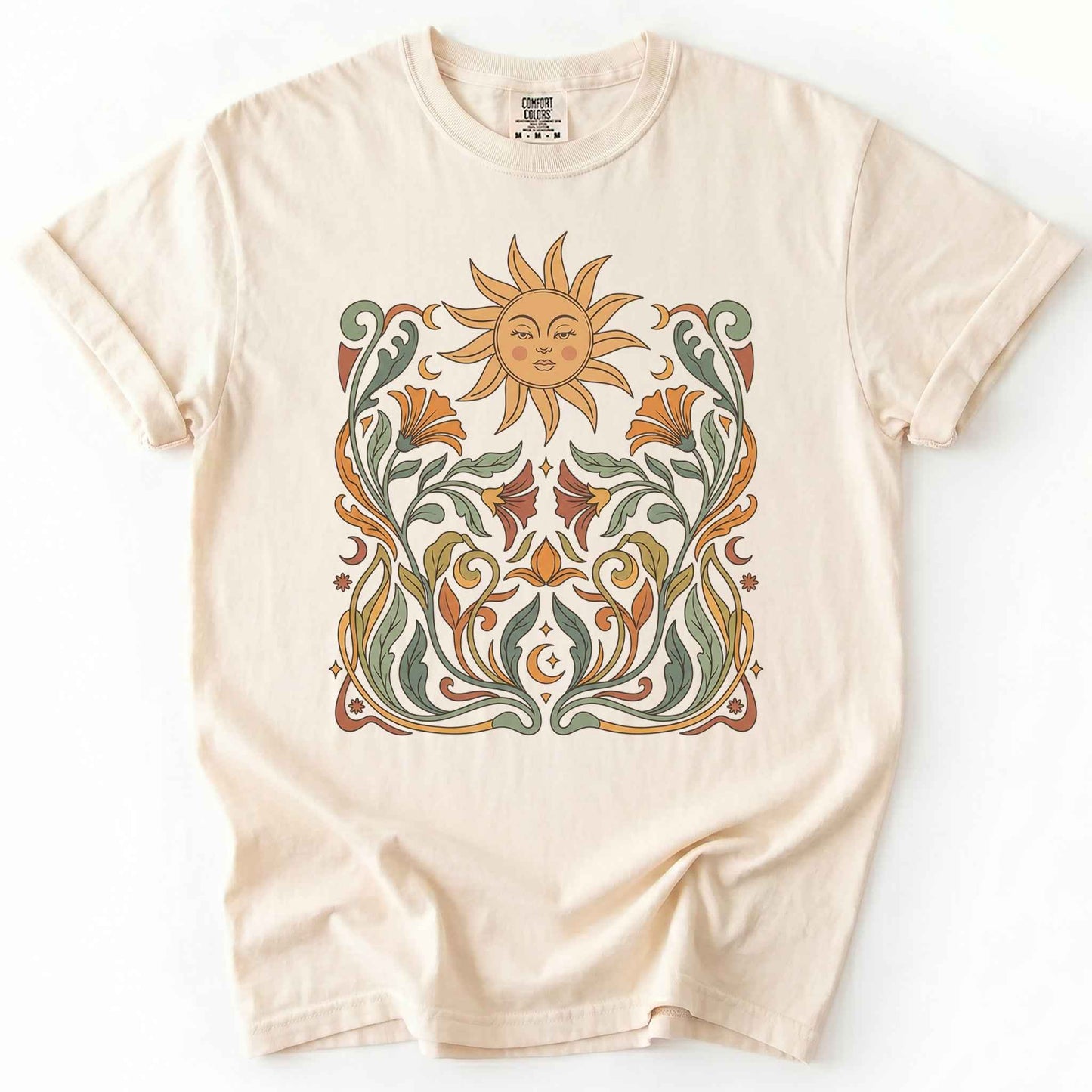 Art Nouveau Sun Vintage Washed T-Shirt