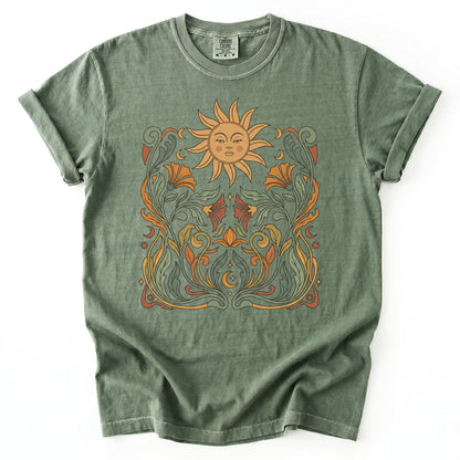 Art Nouveau Sun Vintage Washed T-Shirt