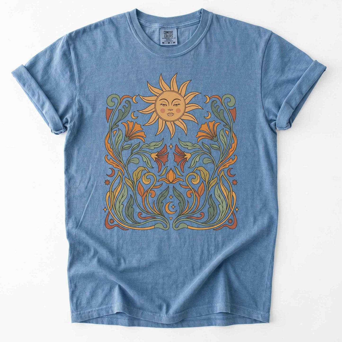 Art Nouveau Sun Vintage Washed T-Shirt
