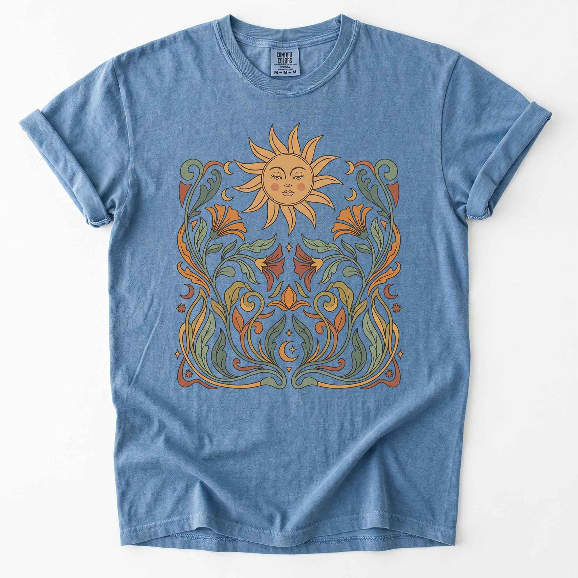 Art Nouveau Sun Vintage Washed T-Shirt