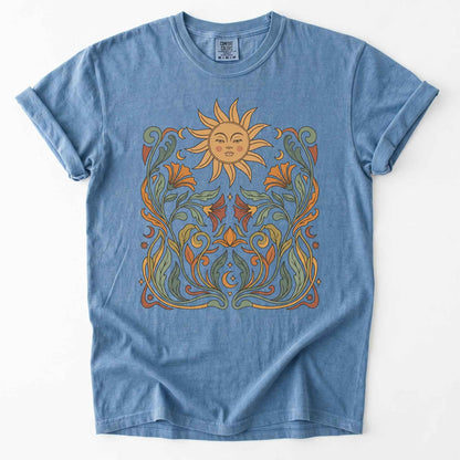 Art Nouveau Sun Vintage Washed T-Shirt
