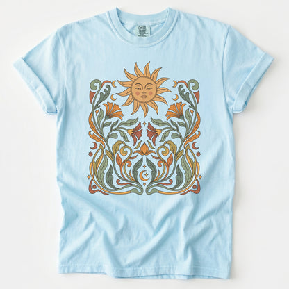 Art Nouveau Sun Vintage Washed T-Shirt