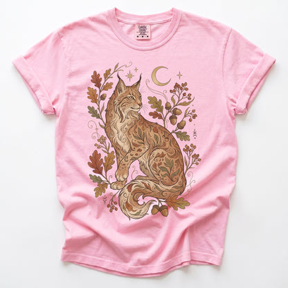 Autumn Whispers Lynx Vintage Washed T-Shirt