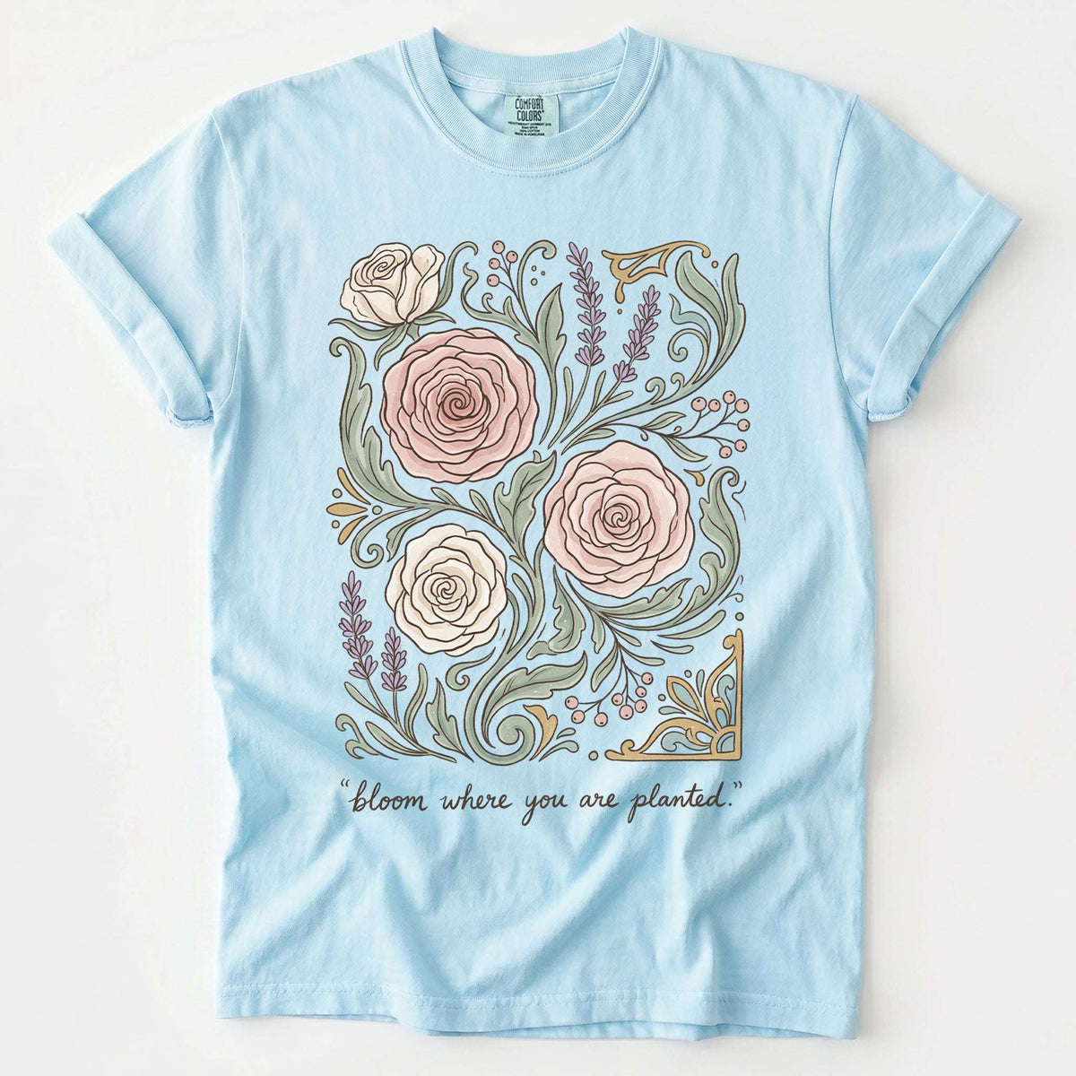Bloom Where You Are Planted Vintage Washed T-Shirt