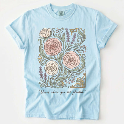 Bloom Where You Are Planted Vintage Washed T-Shirt