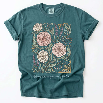 Bloom Where You Are Planted Vintage Washed T-Shirt