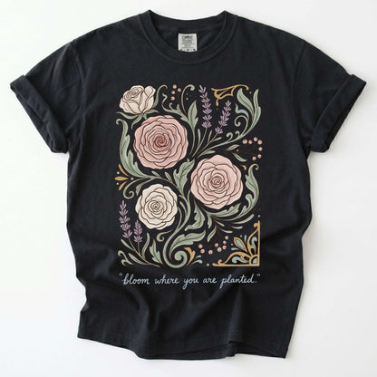 Bloom Where You Are Planted Vintage Washed T-Shirt