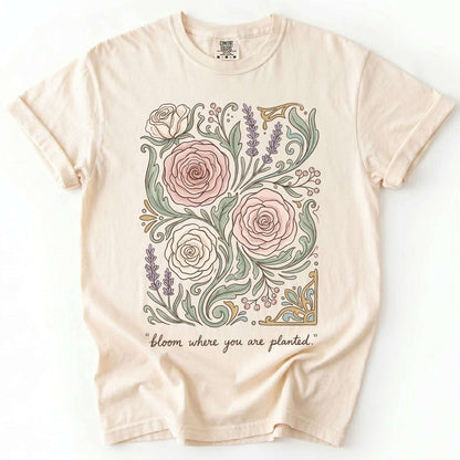 Bloom Where You Are Planted Vintage Washed T-Shirt