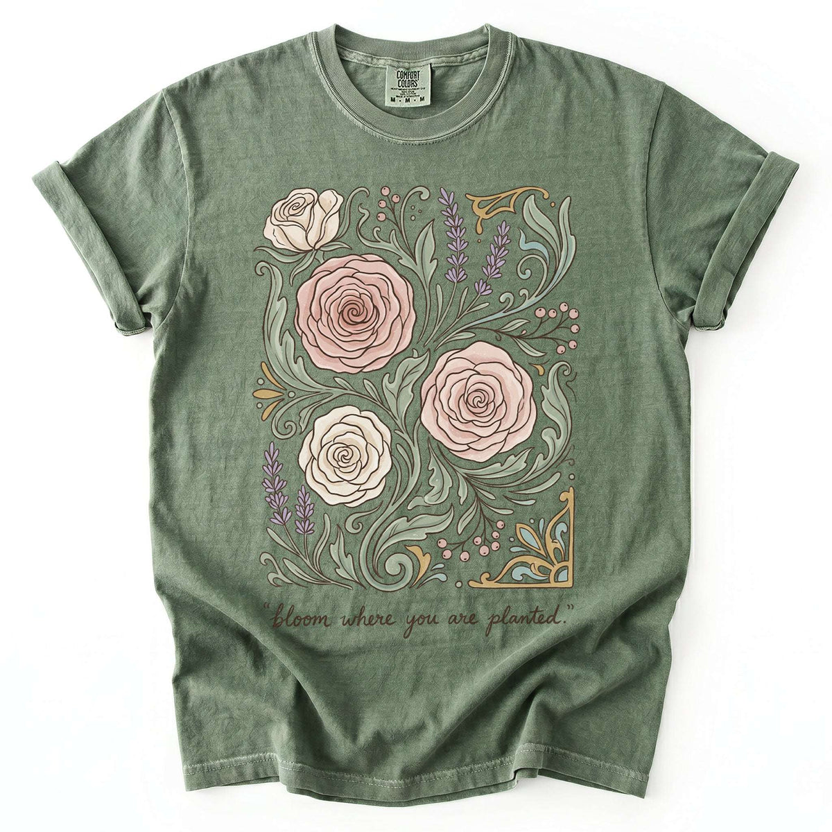 Bloom Where You Are Planted Vintage Washed T-Shirt