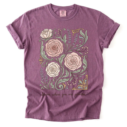 Bloom Where You Are Planted Vintage Washed T-Shirt
