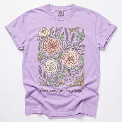 Bloom Where You Are Planted Vintage Washed T-Shirt