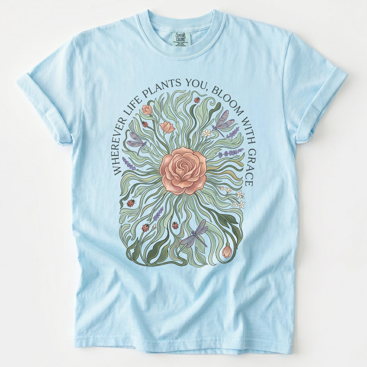 Bloom With Grace Rose Vintage Washed T-Shirt