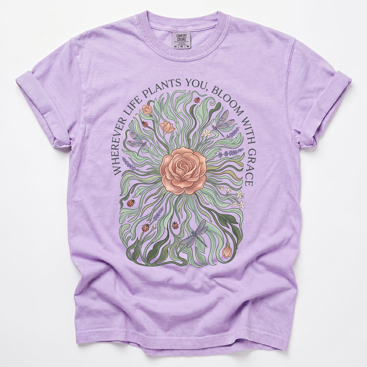 Bloom With Grace Rose Vintage Washed T-Shirt