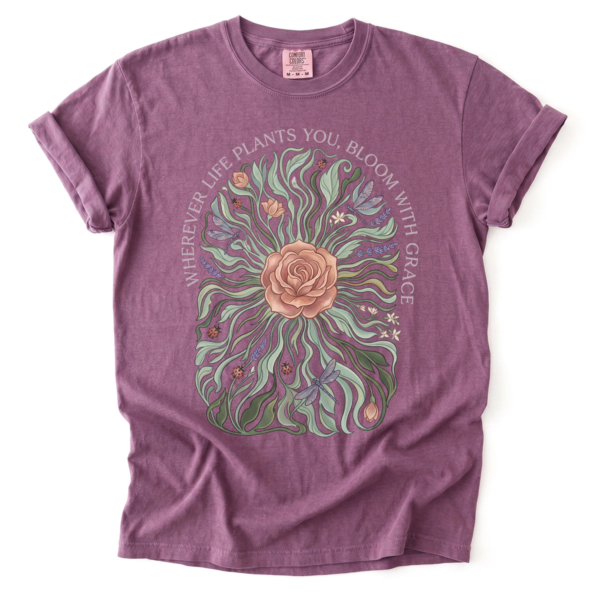 Bloom With Grace Rose Vintage Washed T-Shirt