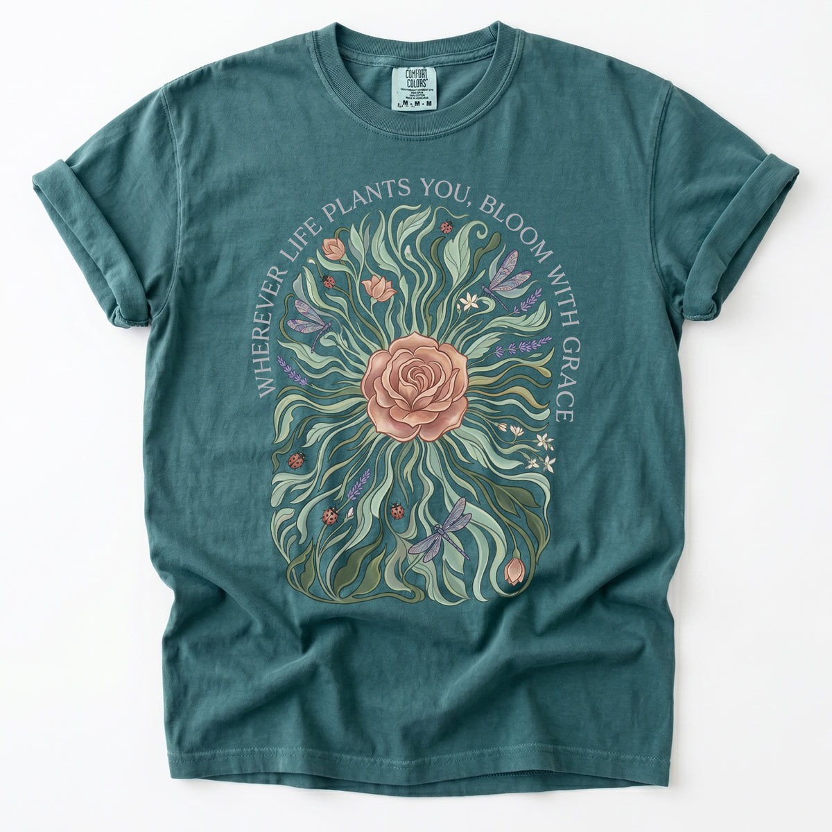 Bloom With Grace Rose Vintage Washed T-Shirt
