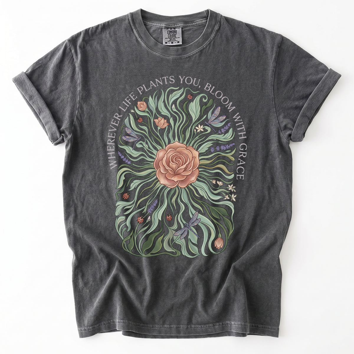 Bloom With Grace Rose Vintage Washed T-Shirt