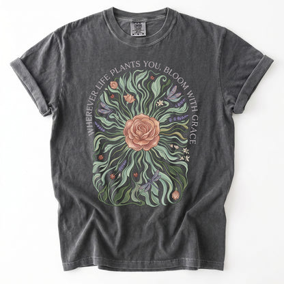 Bloom With Grace Rose Vintage Washed T-Shirt