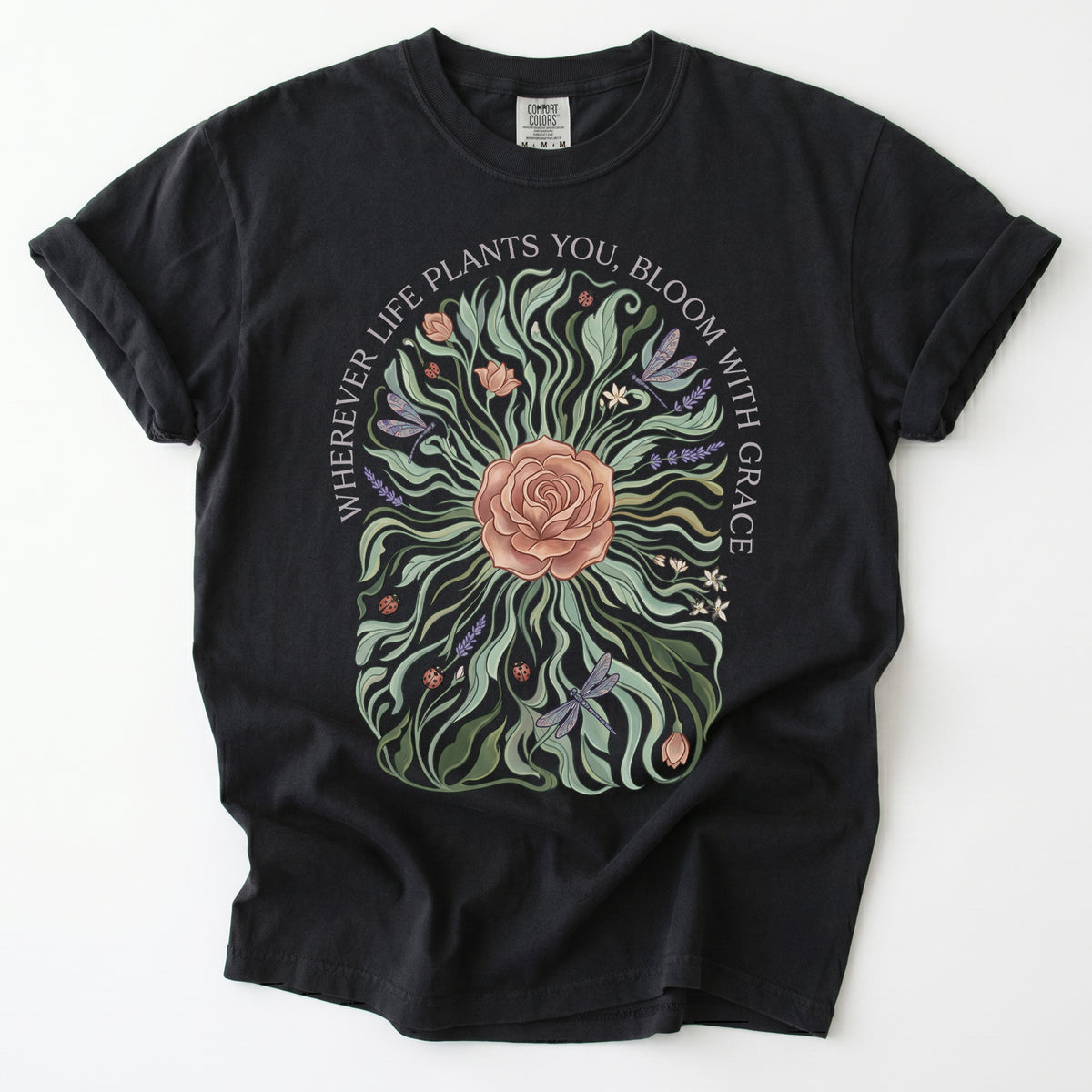 Bloom With Grace Rose Vintage Washed T-Shirt