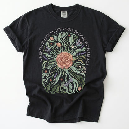 Bloom With Grace Rose Vintage Washed T-Shirt