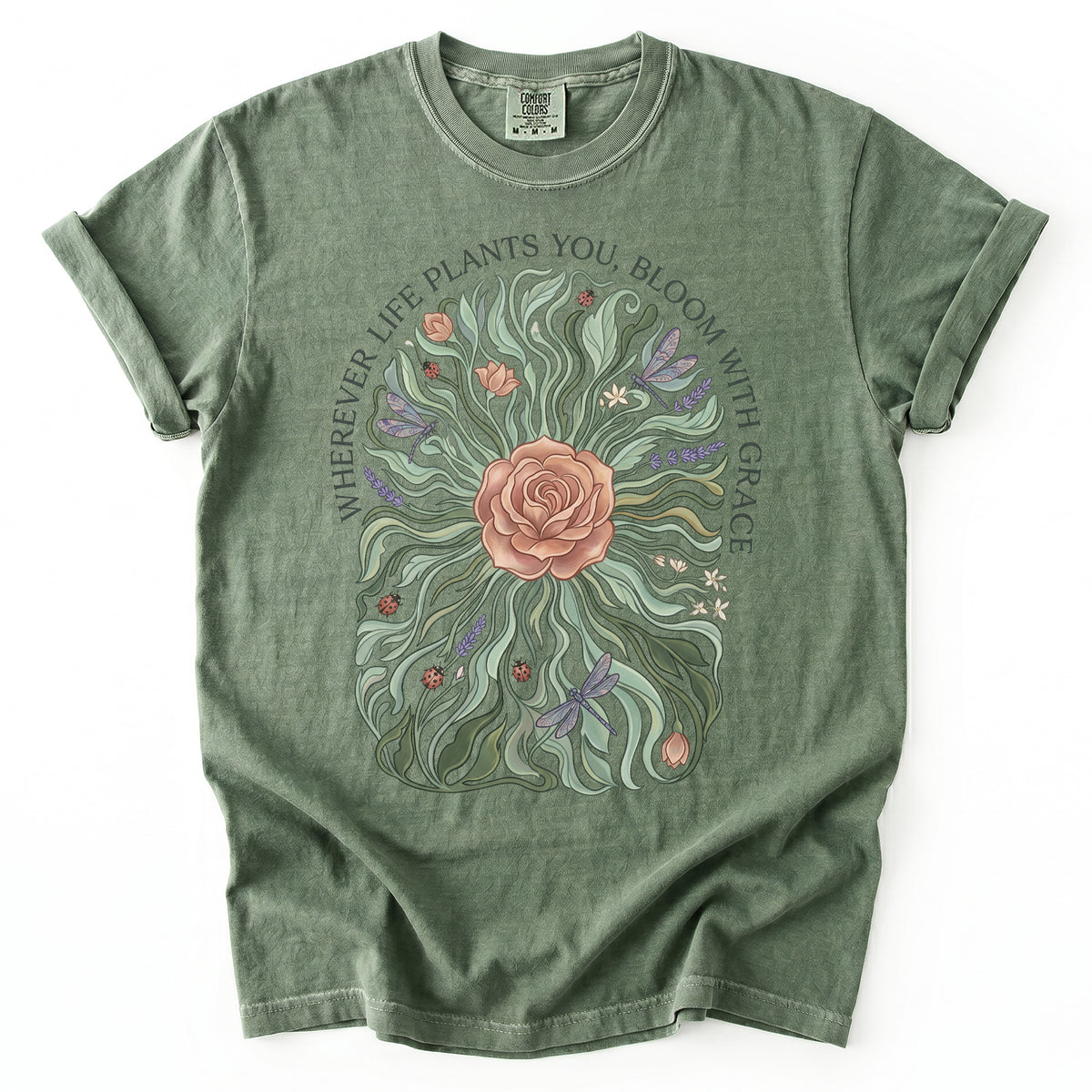 Bloom With Grace Rose Vintage Washed T-Shirt