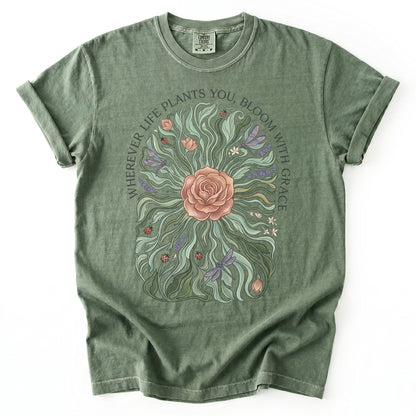 Bloom With Grace Rose Vintage Washed T-Shirt