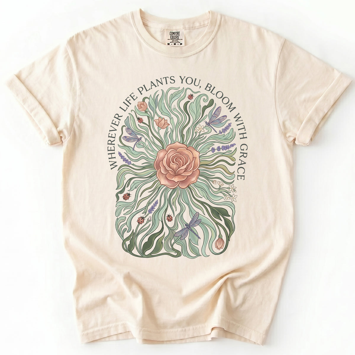 Bloom With Grace Rose Vintage Washed T-Shirt