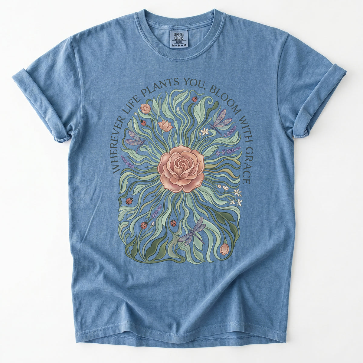 Bloom With Grace Rose Vintage Washed T-Shirt