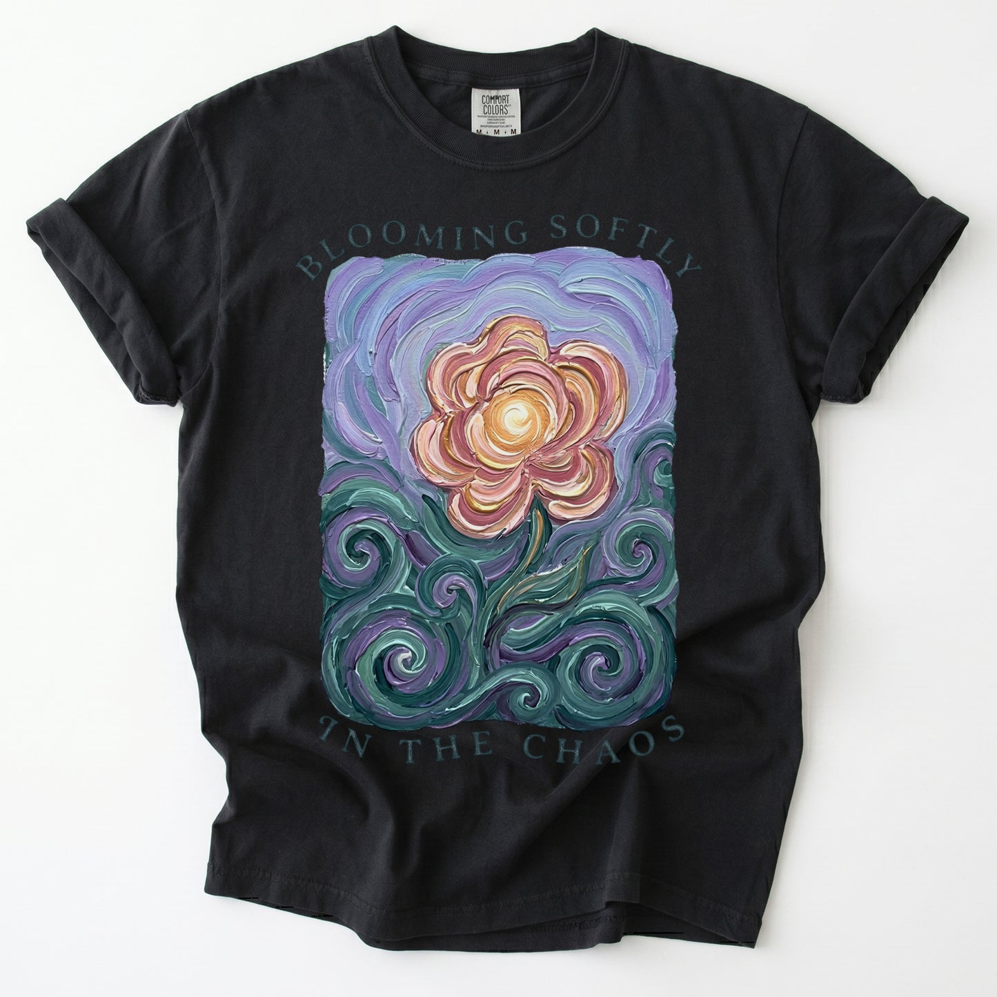 Blooming Softly In The Chaos Vintage Washed T-Shirt
