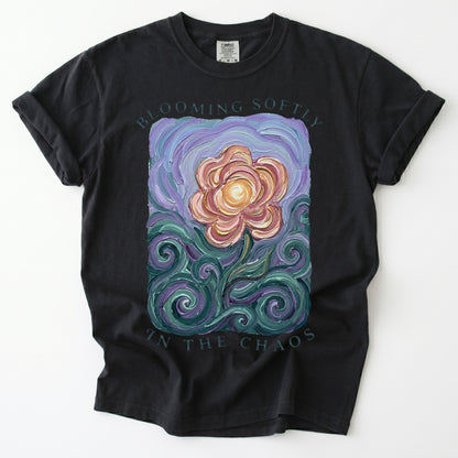 Blooming Softly In The Chaos Vintage Washed T-Shirt