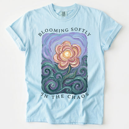 Blooming Softly In The Chaos Vintage Washed T-Shirt
