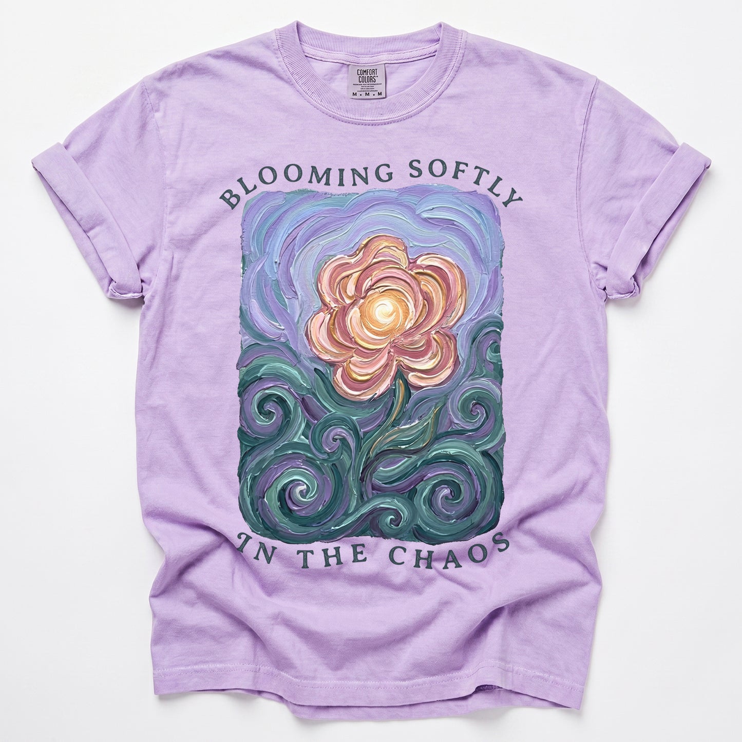 Blooming Softly In The Chaos Vintage Washed T-Shirt