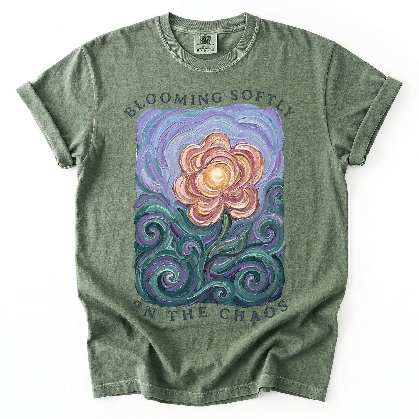 Blooming Softly In The Chaos Vintage Washed T-Shirt