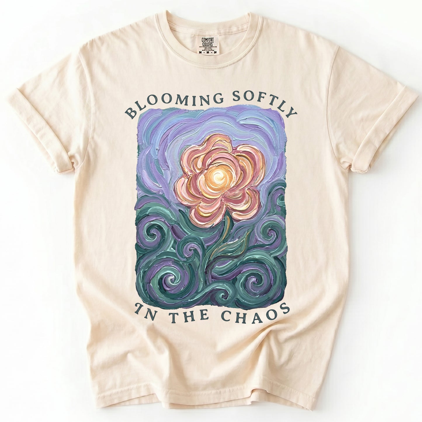 Blooming Softly In The Chaos Vintage Washed T-Shirt
