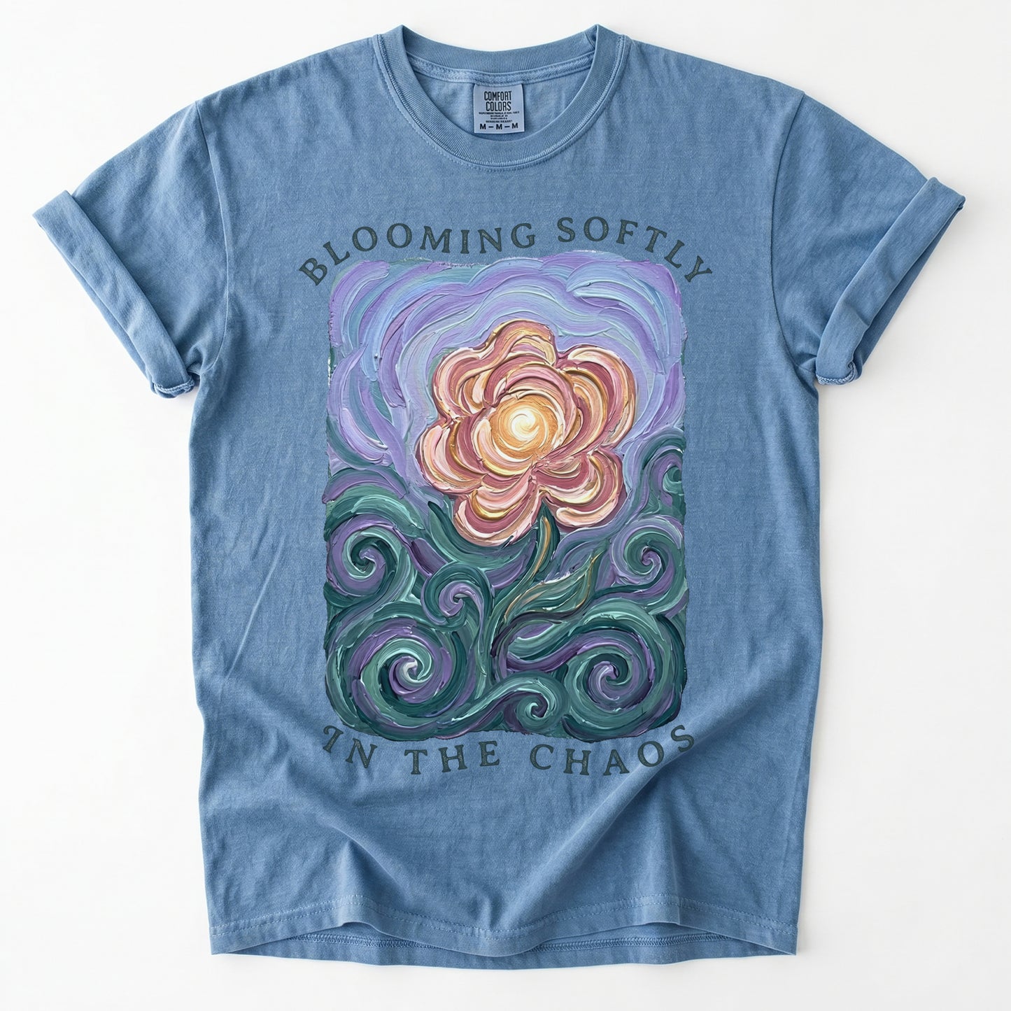 Blooming Softly In The Chaos Vintage Washed T-Shirt