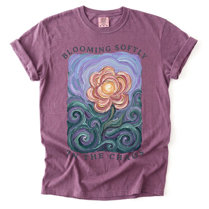 Blooming Softly In The Chaos Vintage Washed T-Shirt