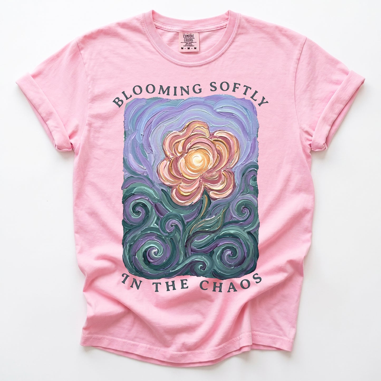 Blooming Softly In The Chaos Vintage Washed T-Shirt