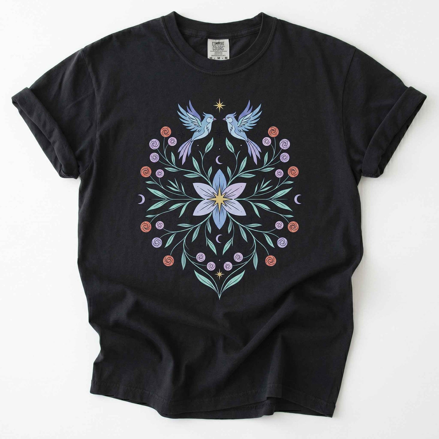 Ethereal Bluebirds Vintage Washed T-Shirt