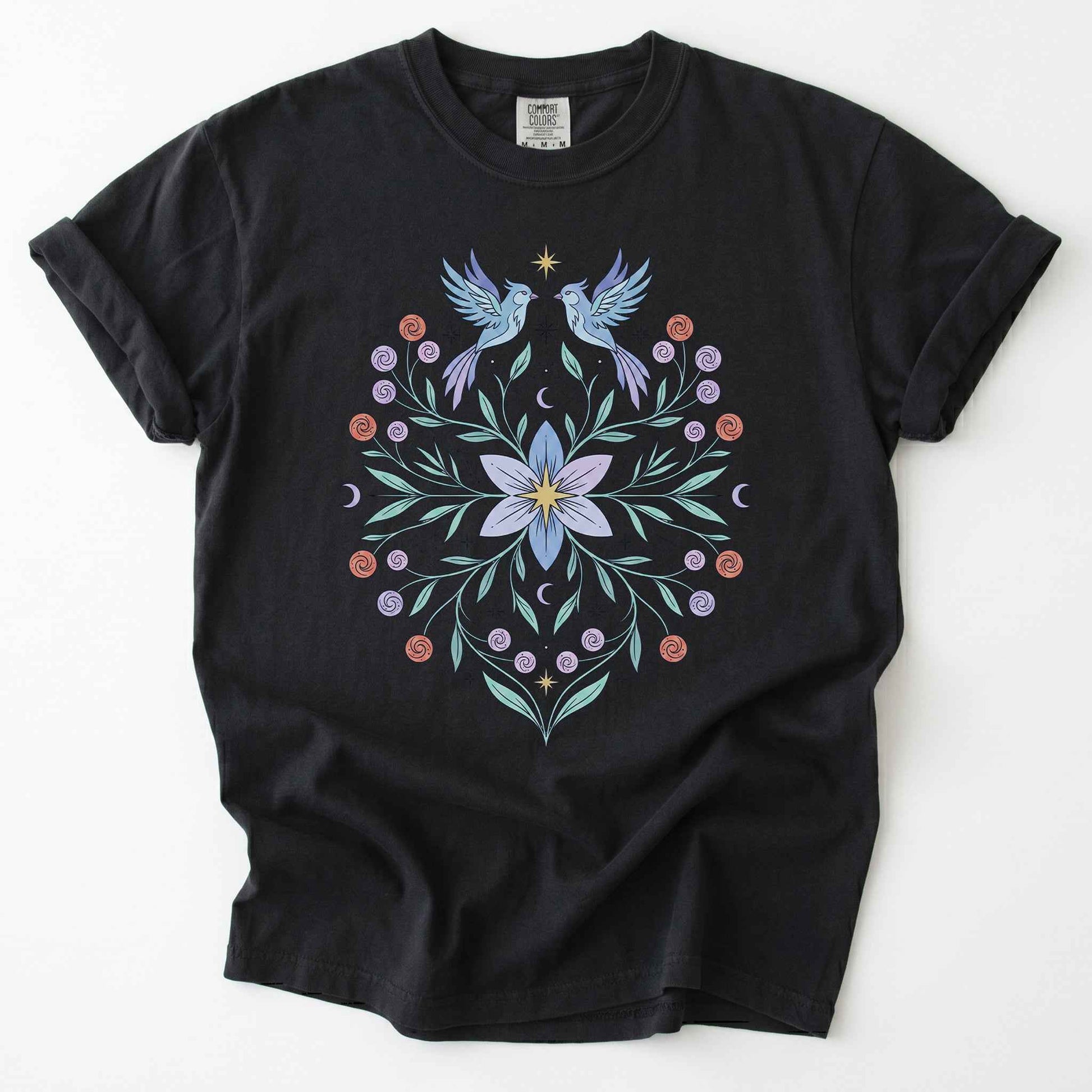 Ethereal Bluebirds Vintage Washed T-Shirt