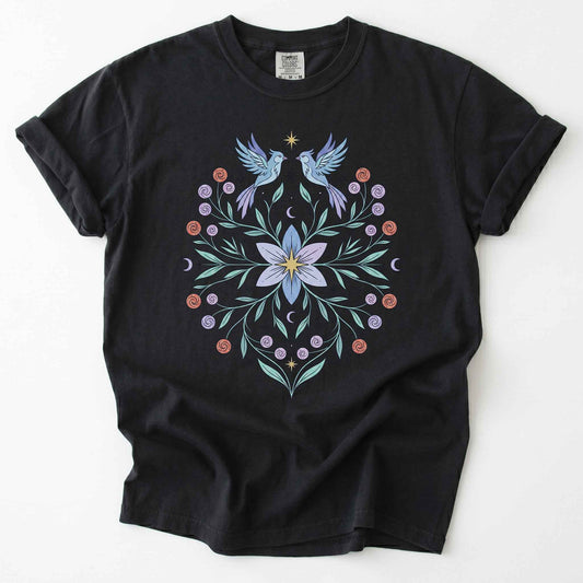 Ethereal Bluebirds Vintage Washed T-Shirt