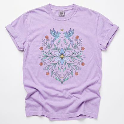 Ethereal Bluebirds Vintage Washed T-Shirt